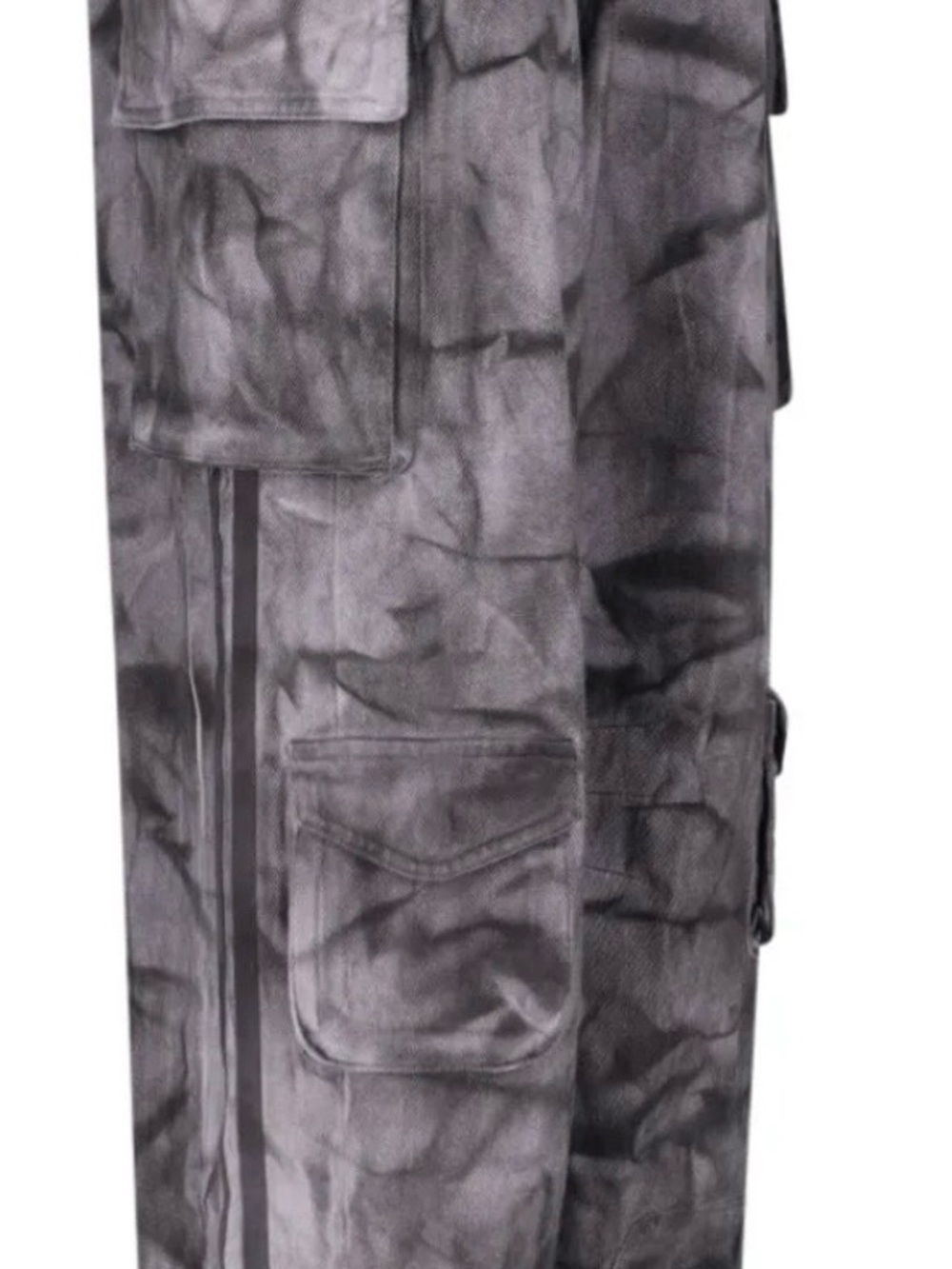 adidas Wide Leg Cargo Pants in Charcoal Gray